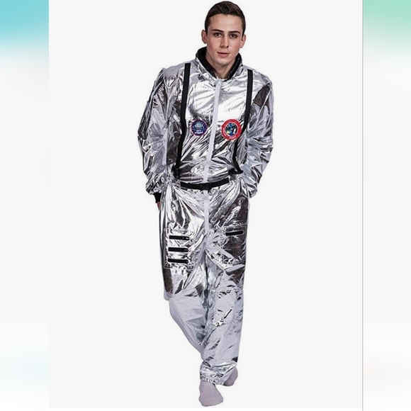 EraSpooky Other - Men's Silver Space Suit Costume Mens MEDIUM